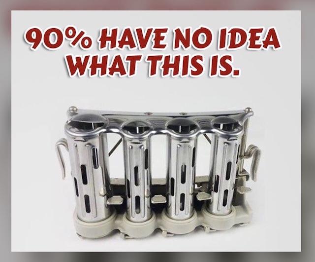 A vintage McGill coin charger, a blast from the past that was once a cashier's best friend, used to store and dispense coins quickly