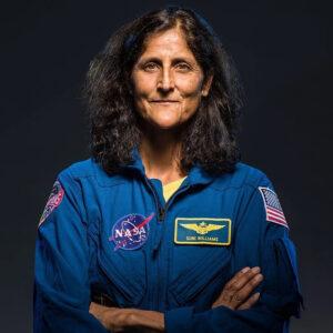 Suni Williams, NASA astronaut, pictured in her flight suit.